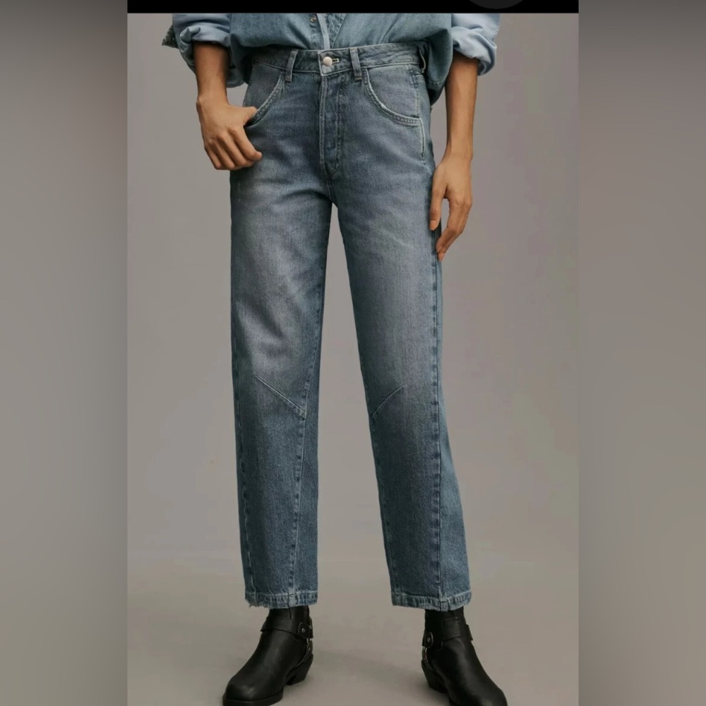 PILCRO reworked high rise tapered jeans size 29 in blue barrel‎ balloon - Picture 2 of 9